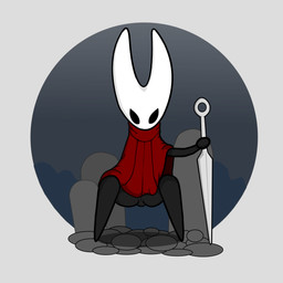 anthro anus black_body black_eyes clothed clothed_anthro clothed_female clothing crouching empty_eyes featureless_hands featureless_legs female female_anthro front_view genitals hornet's_needle multicolored_body red_clothing red_robe robe solo two_tone_body vulva white_body sim_son hollow_knight_(franchise) team_cherry hornet_(hollow_knight) arthropod insect 1:1 2025 absurd_res hi_res