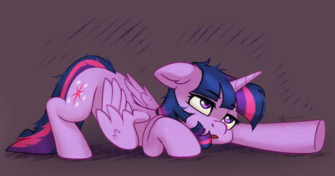 bangs cutie_mark eyelashes feathered_wings feathers female feral fur hair half-closed_eyes horn lying narrowed_eyes purple_body purple_eyes purple_fur purple_hair purple_tail solo tail tired wings taneysha friendship_is_magic hasbro my_little_pony mythology twilight_sparkle_(mlp) equid equine mammal mythological_creature mythological_equine winged_unicorn hi_res