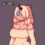 big_breasts bouncing_breasts breasts female flashing flashing_breasts horn inverted_nipples looking_at_viewer nipples smile solo yulsbolts aniri_(sheppynano) horned_humanoid humanoid yeti 1:1 animated digital_media_(artwork) pixel_(artwork) pixel_animation short_playtime