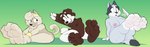 3_toes accessory anthro big_feet bodily_fluids breasts brown_body brown_fur fanning fanning_self featureless_crotch feet female foot_focus fur gradient_background green_background grey_body grey_fur group headband nipples simple_background sitting sitting_on_ground soles stretching sweat sweaty_feet tan_body tan_fur thick_thighs toes trio white_body white_fur twistedfurby bluey_(series) mackenzie's_mum_(bluey) trixie_heeler wendy_(bluey) australian_cattle_dog border_collie canid canine canis cattledog chow_chow collie domestic_dog herding_dog mammal pastoral_dog sheepdog spitz 2025 absurd_res hi_res
