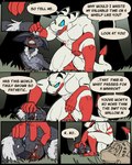 anthro blood bodily_fluids crumpled_paper duo hair lying male pulling_hair tears text touching_hair wounded 60percentscalie dovak vauruk bat demon mammal comic english_text hi_res