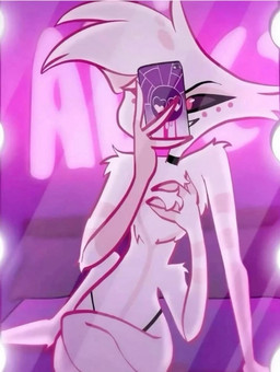 anthro cellphone choker clothed clothing electronics jewelry male multi_arm multi_limb necklace panties panties_only phone self_grope selfie smartphone solo topless underwear underwear_only unknown_artist hazbin_hotel hellaverse angel_dust arachnid arthropod spider hi_res