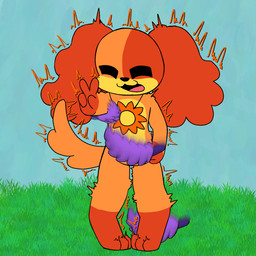 eyes_closed facing_forward feet fur jewelry male necklace necklace_only nude open_mouth orange_body orange_fur outside raised_arm simple_background solo standing_on_toes sun tail tickling tickling_armpits tickling_belly tickling_feet toony ticklebunny mob_entertainment poppy_playtime smiling_critters dogday_(poppy_playtime) canid canine canis domestic_dog mammal 1:1 hi_res