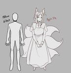 absurd_res animal_humanoid apple_pie_(glacierclear) canid canid_humanoid canine canine_humanoid chart digital_drawing_(artwork) digital_media_(artwork) duo female fox_humanoid foxtrot_(glacierclear) glacierclear greyscale height_chart hi_res humanoid mammal mammal_humanoid monochrome