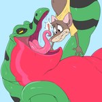 ambiguous_gender bodily_fluids clothing duo imminent_vore mouth_shot open_mouth oral_vore saliva scales scared simple_background surprise tongue tongue_out vore azathura ferngully lou_(ferngully) lizard mammal monitor_lizard mouse murid murine reptile rodent scalie 1:1 hi_res