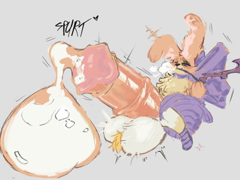 animal_genitalia animal_penis ball_tuft balls bedroom_eyes big_balls big_penis bodily_fluids bow_ribbon condom_balloon cum elderly_female equine_genitalia equine_penis excessive_cum excessive_genital_fluids female feral fur genital_fluids genitals huge_balls huge_penis hyper hyper_balls hyper_genitalia hyper_penis narrowed_eyes penis ribbons seductive smoking smoking_pipe solo tuft yellow_body yellow_fur unknown_artist old_lady_(hb) lagomorph leporid mammal rabbit 4:3 hi_res