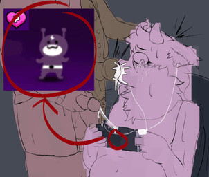 animated_gif balls bodily_fluids bottomwear bottomwear_down clothed clothing cum cum_in_mouth cum_inside cum_on_console drinking drinking_cum ears_back electronics fellatio female forced forced_oral genital_fluids genitals group handjob headphones hoodie horn horn_grab knot male male/female masturbation oral pants pants_down partially_clothed penile pivoted_ears pupils rape sex shirt simple_coloring sitting slightly_chubby standing sweat sweaty_balls sweaty_genitalia topwear trio noe_meows nintendo nintendo_switch rhythm_heaven ambiguous_species domestic_cat felid feline felis mammal animated short_playtime trans_(lore) trans_woman_(lore)