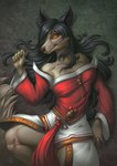 anthro asian_clothing clothing east_asian_clothing female japanese_clothing kimono solo conditional_dnp inert-ren league_of_legends riot_games tencent ahri_(lol) canid canine canis fox mammal wolf hi_res