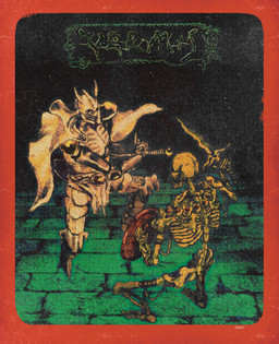 ambiguous_gender armor bone cape clothing duo headgear helmet horror_(theme) melee_weapon not_furry shield skeleton sword weapon plastiboo vermis_(plastiboo) vermis_ii wayfarer_(vermis) animated_skeleton human humanoid mammal undead hi_res official_art traditional_media_(artwork)