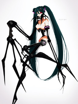 blue_eyes blue_hair breasts female female_humanoid hair heterochromia horror_(theme) machine nipples nude nude_female nude_humanoid red_eyes rib_cage scary simple_background solo spine standing twintails_(hairstyle) white_background hylran vocaloid yamaha_corporation calne_ca hatsune_miku arthropod crustacean humanoid isopod malacostracan monster monstrous_humanoid robot robot_humanoid 3:4 absurd_res hi_res