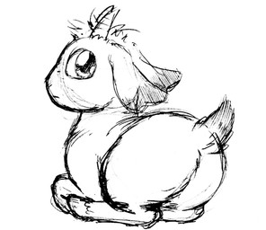 2_horns butt feral fur horn looking_back male quadruped rear_view short_tail simple_background solo tail three-quarter_view toony white_background achromasloth one_stormy_night mei_(one_stormy_night) bovid caprine goat mammal 2019 digital_media_(artwork) guide_lines hi_res monochrome sketch