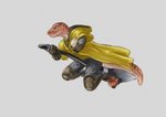 anthro ball flying flying_broom hufflepuff male object_under_arm quidditch solo sport sports_uniform cheebo harry_potter_(series) warner_brothers dinosaur dromaeosaurid prehistoric_species reptile scalie theropod velociraptor