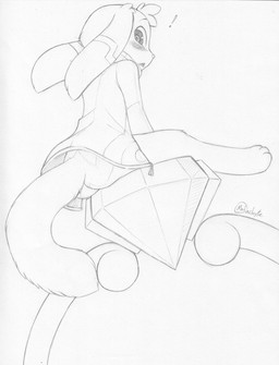 anthro biped blush blush_lines bottomless bottomless_male butt clothed clothing digitigrade ear_markings embarrassed exclamation_point eyebrows floppy_ears head_tuft jacket jacket_only looking_at_viewer looking_back looking_back_at_viewer looking_down male micro micro_male open_clothing open_jacket open_mouth open_topwear partially_clothed plant rear_view simple_background sitting solo tail topwear topwear_only tuft white_background malachyte bandai_namco klonoa_(series) mythology paupe_(character) dragon elemental_creature flora_fauna hybrid lagomorph leporid mammal mythological_creature mythological_scalie rabbit rodent scalie sciurid tree_squirrel 2015 black_and_white hi_res monochrome traditional_media_(artwork)