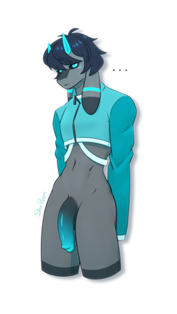 anthro blue_eyes bottomless clothed clothing cropped_jacket flaccid floppy_ears foreskin fur genitals grey_body hair half-closed_eyes horn humanoid_genitalia humanoid_penis jacket looking_aside male markings narrowed_eyes penis short_hair simple_background solo topwear white_background zipper starpeeen astra_(starpeeen) bovid caprine caprine_demon demon goat goat_demon mammal 9:16 digital_media_(artwork) hi_res