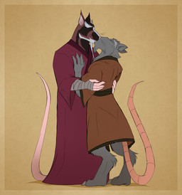 anthro barefoot claws clothing digitigrade duo eyes_closed feet kissing male male/male robe selfcest square_crossover standing tail mishajeans teenage_mutant_ninja_turtles teenage_mutant_ninja_turtles_(2003) teenage_mutant_ninja_turtles_(2012) master_splinter mammal murid murine rat rodent hi_res
