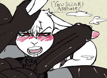 abs anthro big_penis black_body black_fur black_penis blush blush_lines bodily_fluids clothing detailed_background dialogue drunk duo erection female female_anthro first_person_view foreskin fur genitals humanoid_genitalia humanoid_penis imminent_oral imminent_sex insult looking_at_viewer male male/female male_anthro male_pov muscular muscular_anthro muscular_male musk penis profanity pubes smelly speech_bubble substance_intoxication sweat text underwear weights butcher_pal adam_manchester canid canine canis hybrid lagomorph mammal procyonid raccoon wolf 2025 colored digital_drawing_(artwork) digital_media_(artwork) english_text pseudo_incest_(lore) stepmother_(lore) stepmother_and_stepchild_(lore) stepmother_and_stepson_(lore) stepparent_(lore) stepparent_and_stepchild_(lore) stepparent_and_stepson_(lore) stepson_(lore)