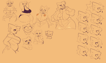 5_fingers anthro areola arm_tuft armpit_tuft belly big_breasts bodysuit bra breasts buckteeth chibi cleavage clothed clothed_anthro clothed_female clothing concept curvy_figure exclamation_point eyebrows eyelashes eyes_closed female female_anthro fingers freckled_breasts freckles fur gloves hair hairstyles hands_behind_head hands_on_hips handwear huge_thighs lips motion_lines mouth_closed navel nipples one_eye_closed overweight overweight_anthro overweight_female round_eyes short_hair shoulder_tuft simple_background sitting skinsuit slightly_chubby slightly_chubby_anthro slightly_chubby_female smile solo sports_bra standing surprised teeth thick_thighs tied_hair tight_clothing tuft underwear wardrobe_malfunction wavy_hair wide_eyed wink conditional_dnp welwraith scraper_city mania_(welwraith) domestic_cat felid feline felis mammal digital_drawing_(artwork) digital_media_(artwork) english_description hi_res sketch_page
