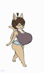 anthro big_breasts big_butt bottomwear bouncing_breasts breasts brown_hair butt clothing female green_eyes hair hotpants huge_breasts short_stack shorts solo thick_thighs walking xvii_(artist) tammy_(xvii) domestic_cat felid feline felis mammal tabby_cat animated low_res