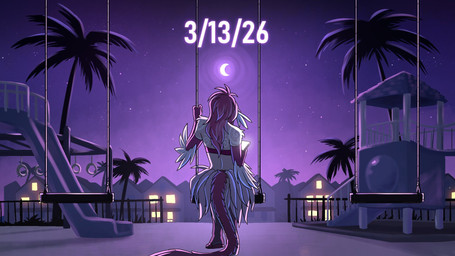 anthro building city city_background feathers female hair house light long_hair long_tail moon night palm_tree plant rear_view sitting sky slide solo star starry_sky swingset tail tree cavemanon cavemanon_studios volcaldera_ashfall ashley_(volcaldera_ashfall) dinosaur dromaeosaurid feathered_dinosaur feathered_scalie prehistoric_species reptile saurischian scalie theropod 16:9 colored digital_drawing_(artwork) digital_media_(artwork) hi_res widescreen