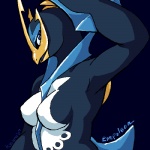 anthro beak blue_eyes breasts claws female non-mammal_breasts solo wings kittiara nintendo pokemon avian bird empoleon generation_4_pokemon pokemon_(species) 1:1 low_res