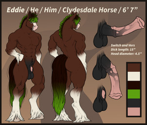 abs anatomically_correct anatomically_correct_genitalia anatomically_correct_penis animal_genitalia animal_penis anthro balls big_balls big_penis biped border brown_body brown_fur brown_hair butt equine_genitalia equine_penis erection eyebrow_through_hair eyebrows feathering flaccid flared_penis front_view fur genitals green_eyes green_hair hair hand_on_hip highlights_(coloring) hooves long_tail looking_at_viewer male male_anthro medial_ring mottled mottled_genitalia mottled_penis muscular muscular_anthro muscular_male nude_anthro nude_male orange_border pecs penis penis_tip pose pubes rear_view sheath simple_background smile solo tail text translucent translucent_hair unguligrade white_body white_fur spottedp_anda0046 eddie_(equibub) clydesdale draft_horse equid equine horse mammal 2025 character_name english_text full-length_portrait hi_res model_sheet portrait