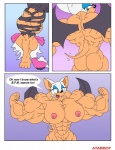 abs anthro atariboy bat biceps big_muscles breasts comic female genitals hi_res huge_muscles hyper hyper_muscles mammal muscular muscular_anthro muscular_female nipples pussy rouge_the_bat sega solo sonic_the_hedgehog_(series) tail