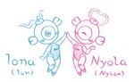 action_pose biped breasts clothed clothing duo female female/female machine magnet playboy_outfit pokemorph pose text shy_ayu nintendo playboy pokemon generation_1_pokemon humanoid magnemite pokemon_(species) pokemon_humanoid robot robot_humanoid character_name colored_line_art digital_drawing_(artwork) digital_media_(artwork) english_text line_art