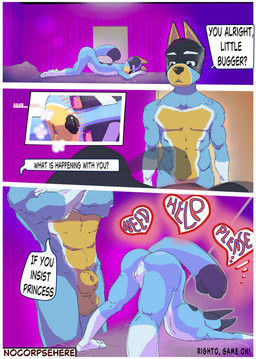 age_difference anthro duo female heat_(temperature) male male/female nude older_male solo young nocorpsehere bluey_(series) bandit_heeler bluey_heeler canid canine mammal absurd_res comic hi_res daughter_(lore) father_(lore) father_and_child_(lore) father_and_daughter_(lore) parent_(lore) parent_and_child_(lore) parent_and_daughter_(lore)