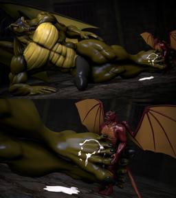 5_fingers 5_toes anthro anthrofied big_penis bodily_fluids claws cum cum_on_feet cum_on_ground cumshot dungeon duo ejaculation extreme_size_difference feet fingers foot_fetish foot_play footjob genital_fluids genitals gentle_giant huge_penis humanoid_hands hyper hyper_genitalia hyper_penis larger_male male male/male mature_anthro mature_male membrane_(anatomy) membranous_wings orgasm penile penis red_body red_scales scales sex size_difference smaller_male sweat tail toe_claws toes tongue wings yellow_eyes fox_whisper85 mythology hudson_(zp92) ty_(zp92) dragon mythological_creature mythological_scalie scalie 2019 3d_(artwork) absurd_res digital_media_(artwork) hi_res source_filmmaker_(artwork) father_(lore) father_and_child_(lore) father_and_son_(lore) incest_(lore) parent_(lore) parent_and_child_(lore) parent_and_son_(lore) son_(lore)
