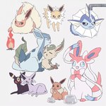 ambiguous_gender blinking bowl container daww evolutionary_family feral fire food_bowl group licking licking_lips open_mouth open_smile pet_bowl simple_background sitting size_difference smile stretching tail tongue tongue_out water mikripkm nintendo pokemon canid eevee eeveelution espeon flareon generation_1_pokemon generation_2_pokemon generation_4_pokemon generation_6_pokemon glaceon jolteon leafeon mammal pokemon_(species) sylveon umbreon vaporeon 1:1 animated short_playtime