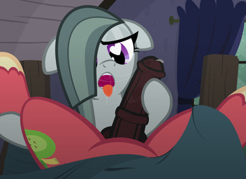 animal_genitalia animal_penis balls bedding blanket bodily_fluids breasts cutie_mark duo equine_genitalia equine_penis eyelashes fellatio female feral feral_on_feral first_person_view floppy_ears genital_fluids genitals grey_body grey_hair hair heart_eyes heart_symbol holding_penis inside lidded_eyes male male_pov medium_breasts offscreen_character offscreen_male on_model open_mouth oral penile penis precum purple_eyes red_body saliva saliva_string sex tongue tongue_out the-smiling-pony friendship_is_magic hasbro my_little_pony big_macintosh_(mlp) marble_pie_(mlp) earth_pony equid equine horse mammal pony 2015 digital_media_(artwork) hi_res