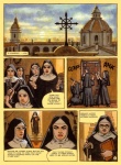 1997 biped clothed clothing comic convent_of_hell dialogue english_text eurotica eyewear female fully_clothed glasses group hi_res human mammal noe_barreiro not_furry nun religious_clothing speech_bubble text traditional_media_(artwork)