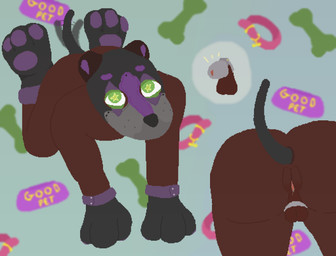 all_fours anal anal_penetration animal_mask anthro balls bdsm bodily_fluids brown_body brown_fur buttplug buttplug_in_ass buttplug_insertion buttplug_tail chastity_cage chastity_device clothing fake_tail fur genitals gloves handwear high-angle_view intersex looking_at_viewer maleherm mask nude object_in_ass on_ground paw_gloves paw_mitts pawpads penetration penis petplay plug_(sex_toy) plug_insertion pup_mask puppyplay roleplay sex_toy sex_toy_in_ass sex_toy_insertion simple_background slightly_chubby solo submissive vulva wearing_chastity_device toridiaz tori_diaz capybara caviid mammal rodent digital_media_(artwork) hi_res pixel_(artwork)