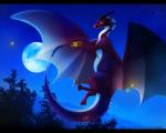 black_bars claws full_moon group horn membrane_(anatomy) membranous_wings moon night outside scales sky tail wings jazz-o saphireshear zagiir european_mythology mythology dragon mythological_creature mythological_scalie scalie western_dragon 2019 5:4 digital_media_(artwork) hi_res