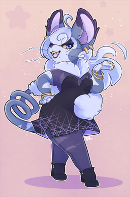 alternative_fashion anthro anthrofied boots bottomwear bracelet breasts chibi claws clothed clothing confident curled_tail dress dwarfism ear_piercing ear_ring ear_tuft eyelashes eyeshadow facial_markings fangs fashion female fingers fluffy fluffy_ears fluffy_tail footwear fur gold_(metal) gold_tooth golden_claws goth grey_body grey_fur hair hand_on_hip head_markings high_heeled_boots high_heels jewelry leggings legwear lips lipstick long_hair looking_at_viewer makeup markings mole_(marking) neck_tuft one_eye_obstructed open_mouth piercing pose purple_body purple_fur purple_markings raised_hand ring_(jewelry) ring_piercing shoes shortstack simple_background slightly_chubby slightly_chubby_female smile solo standing striped_markings stripes swirl tail teeth thick_thighs tongue topwear translucent translucent_clothing translucent_legwear translucent_topwear tuft whiskers white_body white_fur white_hair white_markings wide_hips thehiggles game_freak nintendo pokemon domestic_cat felid feline felis generation_4_pokemon mammal pokemon_(species) purugly tabby_cat 2021 digital_media_(artwork) hi_res signature