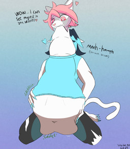 almost_fully_inside ambiguous_gender belly big_belly blue_hair bottomwear clothing colored_nails denim denim_bottomwear denim_clothing duo hair heart_symbol hoodie jeans male nails neck_bulge oral_vore pants pink_hair romantic romantic_couple rumbling_stomach swallowing topwear torn_bottomwear torn_clothing torn_jeans torn_pants vore silly-cat-ad star_(silly-cat-ad) winter_(silly-cat-ad) domestic_cat felid feline felis mammal hi_res