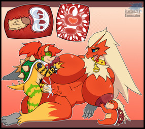 accessory aggressive_fertilization anthro anthro_on_anthro anthro_penetrated anthro_penetrating anthro_penetrating_anthro areola baby big_breasts black_border bodily_fluids border breastfeeding breastfeeding_during_sex breasts cervical_contact cervix cock_ring collar cum cum_in_uterus cum_in_vagina cum_inside cum_splatter duo female female_anthro female_penetrated gem genital_fluids genitals horn huge_breasts impregnation internal internal_vaginal jewelry lactating lactating_during_sex larger_anthro larger_female larger_penetrated leg_glider_position male male/female male_anthro male_penetrating male_penetrating_female milk nipples nude nude_anthro nude_female nude_male open_mouth ovum ovum_with_heart penetration penis penis_accessory penis_jewelry raised_leg red_areola sex shell size_difference smaller_anthro smaller_male sperm_cell sperm_dominating_ovum tattoo tongue uterus vaginal vaginal_penetration vein veiny_penis vulva young blazkenzxy mario_bros nintendo pokemon bowser_jr. avian blaziken dragon_koopa generation_3_pokemon koopa pokemon_(species) scalie 2025 absurd_res digital_drawing_(artwork) digital_media_(artwork) hi_res signature