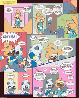 anthro blush dialogue duo female female/female hair hand_on_belly hug long_tail markings mirror motion_lines onomatopoeia poking ponytail question_mark ring_(marking) ringed_tail smile sound_effects speech_bubble striped_markings striped_tail stripes tail tail_markings text whispering silviathelynx idw_publishing sega sonic_the_hedgehog_(comics) sonic_the_hedgehog_(idw) sonic_the_hedgehog_(series) tangle_the_lemur whisper_the_wolf canid canine canis lemur mammal primate ring-tailed_lemur strepsirrhine wolf absurd_res comic english_text hi_res
