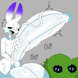 anthro balls big_balls big_penis blue_eyes blush genitals glans huge_balls huge_penis humanoid_genitalia humanoid_penis hyper hyper_balls hyper_genitalia hyper_penis male masturbation penis plant shrub solo vein veiny_penis white_body lokbunny17 lok_bunny lagomorph leporid mammal rabbit 1:1 2024 hi_res
