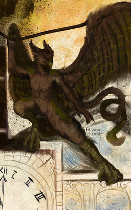 ambiguous_gender anthro beak biped_to_quadruped feet fingers fur mouth_closed pose solo stamp tail talons toes wings wire leprzil mythology avian gryphon mythological_avian mythological_creature 2026 5:8 hi_res