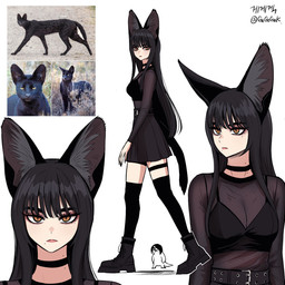 alternative_fashion ambiguous_feral ambiguous_gender belt big_ears biped black_body black_boots black_bottomwear black_bra black_clothing black_ears black_eyeliner black_footwear black_fur black_hair black_inner_ear black_inner_ear_fluff black_legwear black_shirt black_skirt black_socks black_tail black_thigh_highs black_thigh_socks black_topwear black_underwear boots bottomwear bra breasts brown_eyes choker cleavage clothed clothed_female clothed_humanoid clothing comparison creature_and_personification eyebrows eyelashes eyeliner female female_humanoid feral footwear fully_clothed fully_clothed_female fully_clothed_humanoid fur goth hair humanoidized inner_ear_fluff jewelry legwear light_body light_skin long_hair looking_at_viewer makeup markings medium_breasts mole_(marking) monotone_body monotone_fur monotone_hair monotone_tail necklace pale_skin photo_reference pupils reference_inset shirt shoes simple_background skirt slit_pupils socks solo standing tail thigh_highs thigh_socks topwear translucent translucent_clothing translucent_shirt translucent_topwear tuft underwear white_background gegegekman animal_humanoid felid felid_humanoid feline feline_humanoid humanoid mammal mammal_humanoid serval serval_humanoid 1:1 2025 digital_media_(artwork) full-length_portrait half-length_portrait headshot_portrait hi_res multiple_images photography_(artwork) portrait reference_image signature