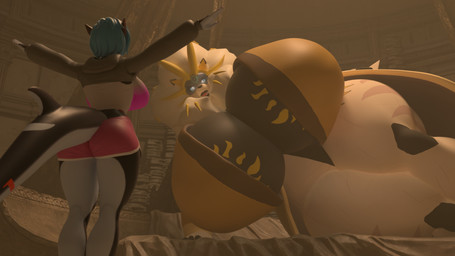 anthro big_breasts big_butt blue_hair breasts butt cleavage clothed clothing curvy_figure duo female hair huge_breasts hyper hyper_breasts macro multicolored_body reclining_pose robe temple two_tone_body white_hair wide_hips ekai-ben_(artist) bluejuicyjuice_(modeler) valorlynz_(modeler) nintendo pokemon praise_the_sun_(meme) solaria_(alolan_suns) zea_nalya aquatic cetacean dolphin generation_7_pokemon legendary_pokemon mammal oceanic_dolphin orca pokemon_(species) solgaleo toothed_whale 16:9 3d_(artwork) absurd_res digital_media_(artwork) hi_res meme widescreen