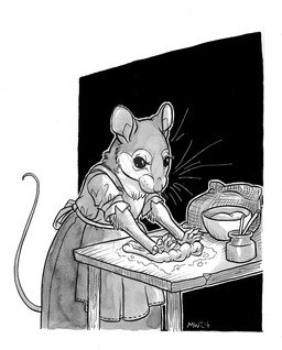 anthro apron arm_tuft bowl cheek_tuft claws clothed clothing container dough dress facial_tuft female fur furniture kneading mixing_bowl mouse_ears mouse_tail multicolored_body multicolored_fur neck_tuft rolled_up_sleeves sack simple_background solo table tuft whiskers justcallmemrm grimshire prudence_(justcallmemrm) mammal mouse murid murine rodent monochrome