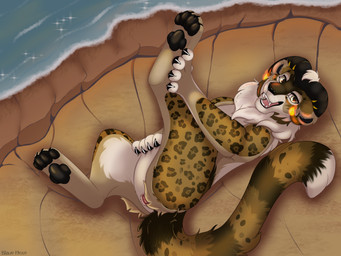 animal_genitalia animal_vulva feline_genitalia feline_vulva female feral genitals inviting public sea solo spread_legs spreading teasing teasing_viewer vulva water blauehexe lulu_(69rainbowfox69) demon felid feline hellcat mammal hi_res