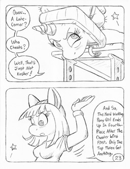 anthro bdsm blush blush_lines bondage bound butt_slap clothed clothed_anthro clothed_female clothing dialogue duo eyelashes female fully_clothed fully_clothed_anthro fully_clothed_female hands_tied horn inhibitor_ring massage_table nude nude_anthro nude_female ring salon slap spa spanking speech_bubble text unicorn_horn circe_(artist) friendship_is_magic hasbro my_little_pony mythology rarity_(mlp) suri_polomare_(mlp) earth_pony equid equine horse mammal mythological_creature mythological_equine pony unicorn comic english_text monochrome