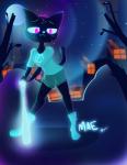 clothing female outside sky solo raydio night_in_the_woods mae_borowski domestic_cat felid feline felis mammal 2017 absurd_res digital_media_(artwork) hi_res