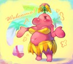 bra breasts clothing featureless_hands female grass_skirt isle_delfino not_furry plant solo underwear onimiere mario_bros nintendo super_mario_sunshine elemental_creature flora_fauna humanoid pianta_(super_mario_sunshine) absurd_res hi_res