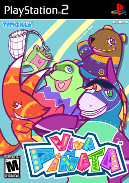 angry anthro blue_eyes box_art crossed_arms eyewear green_body green_eyes grin group happy jumping logo looking_at_viewer looking_up male net open_mouth open_smile pinata pose profanity red_body red_eyes sharp_teeth smile sunglasses teeth text brogurtlover69 playstation playstation_2 rareware sony_corporation sony_interactive_entertainment viva_pinata fergy_fudgehog franklin_fizzlybear hudson_horstachio langston_lickatoad paulie_pretztail amphibian animate_inanimate bear canid canine fizzlybear fox frog fudgehog horstachio lickatoad living_pinata mammal pretztail toad_(frog) 2023 absurd_res english_text hi_res signature