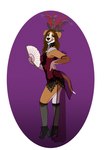 anthro burlesque burlesquer female galaxylynx solo novalynxa supernova beagle canid canine canis domestic_dog hunting_dog mammal scent_hound hi_res