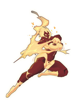 2_toes 4_fingers action_pose areola big_breasts big_butt biped bouncing_breasts bouncing_butt breasts butt elemental_manipulation empty_eyes feet female female_humanoid fingers fire fire_manipulation heart_symbol hearts_around_head multicolored_body nipples not_furry nude nude_female nude_humanoid plantigrade pose red_areola red_body red_nipples simple_background solo thick_thighs toes two_tone_body white_background yellow_body yellow_eyes cumbread ben_10 cartoon_network alien alien_humanoid elemental_creature elemental_humanoid fire_creature fire_humanoid humanoid pyronite 2026 absurd_res hi_res